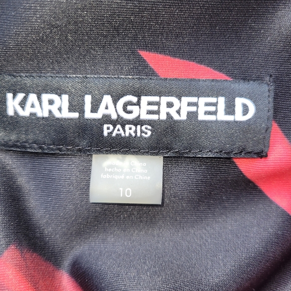 Karl Lagerfeld Neoprene Ruched Dress, VGUC, Size 10 - Picture 7 of 8